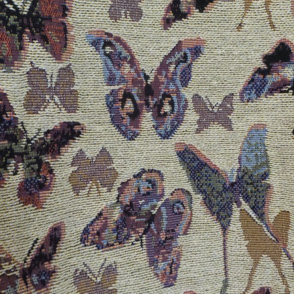 Christy & Co butterfly embroidered tapestry top L - Picture 4 of 4